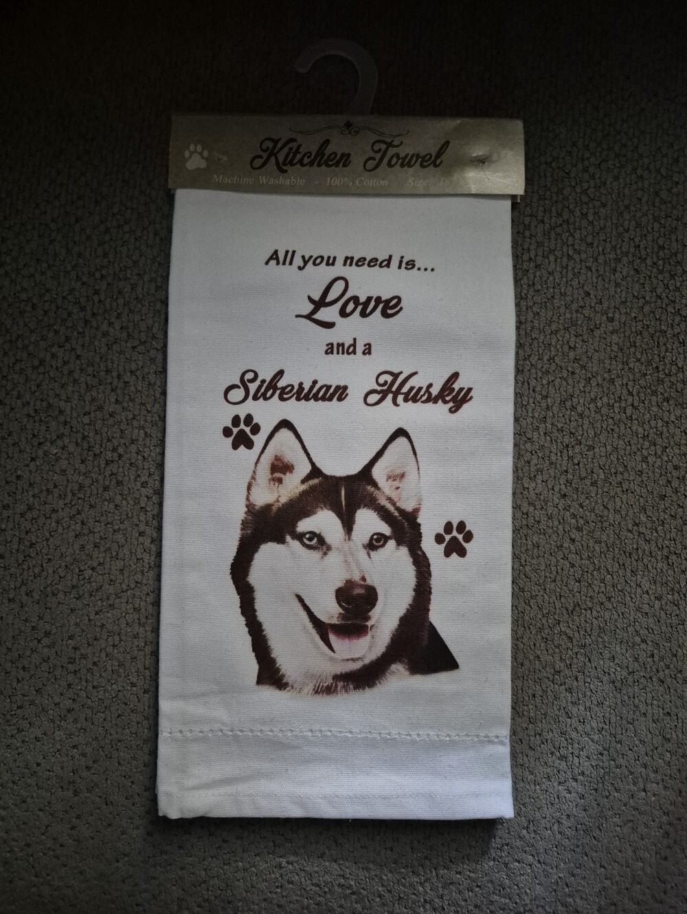 Kitchen Towel - Siberian Husky Print -